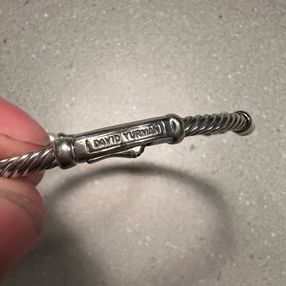 David Yurman .925 Silver and Pearl Metro Station Bracelet - Picture 9 of 10